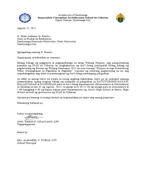 sulat para sa mayor example|Sulat Para Kay Mayor Isko Moreno .